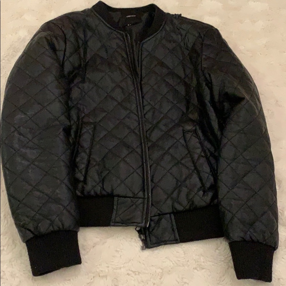fake leather jacket